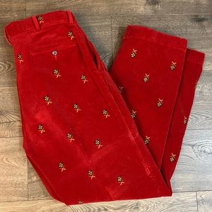 Vintage Polo Ralph Lauren Crest Embroidered Corduroy Pants